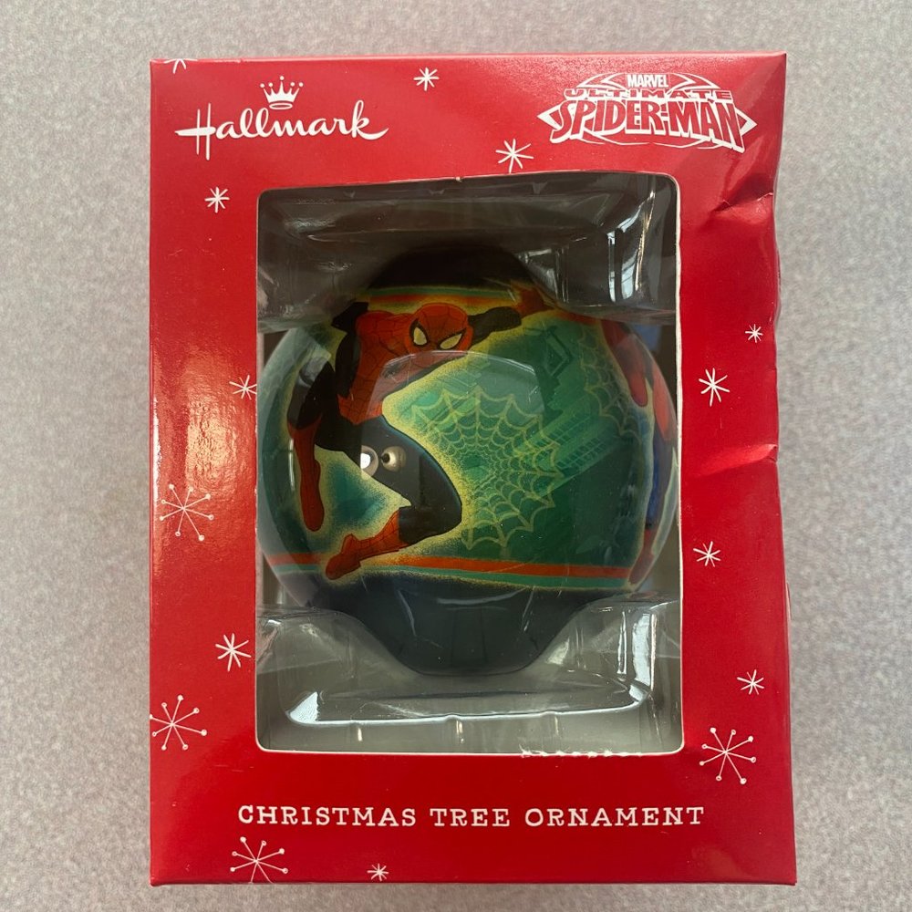 Hallmark Marvel Holiday Décor, Spider man Ball Christmas Tree Ornament